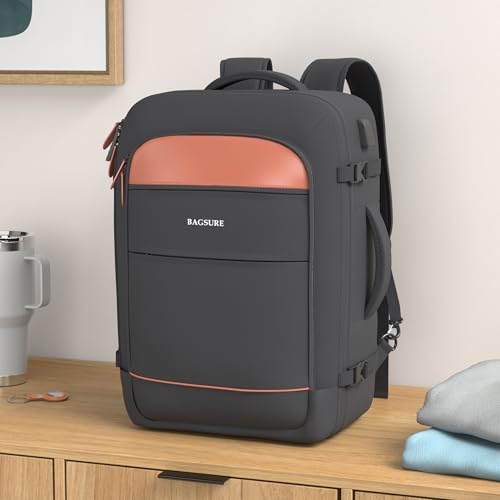 Bagsure Travel Backpack Carry On Backpack 42L Flight Approved, Expandable Laptop Backpack with Packing Cubes & Shoe Pocket, Water Resistant Luggage Backpack for Men Women, TSA Approved, Large Backpack - Image 2