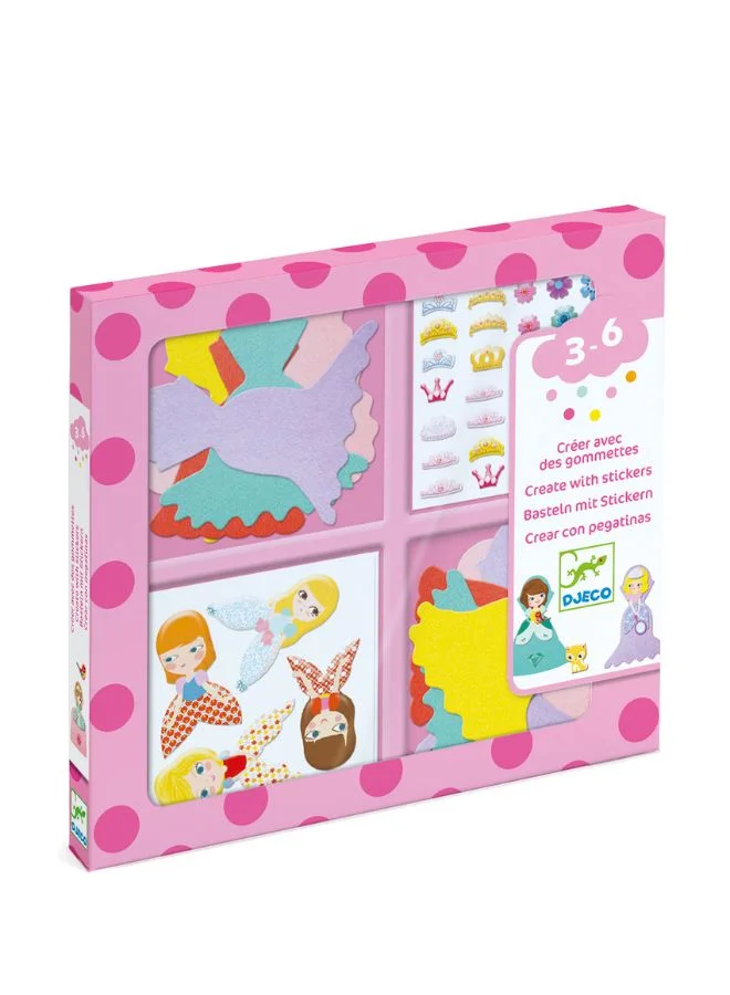 DJECO I Love Princesses Stickers