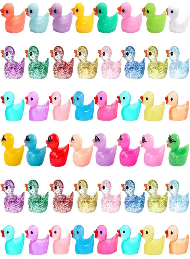 Purple Star 100 Pack Mini Ducks Tiny Ducks Little Ducks Resin Duck Small Plastic Duck Mini Resin Animals Figures Miniature Figurines Fairy Garden Toy Dollhouse Accessories Micro Statues Easter Gifts Black - Image 1
