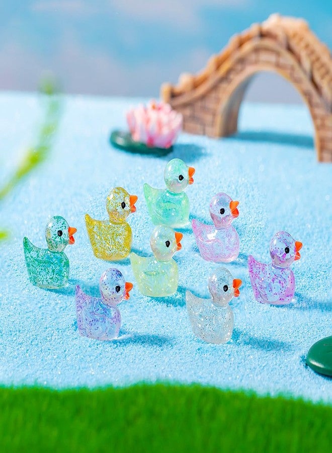 Purple Star 100 Pack Mini Ducks Tiny Ducks Little Ducks Resin Duck Small Plastic Duck Mini Resin Animals Figures Miniature Figurines Fairy Garden Toy Dollhouse Accessories Micro Statues Easter Gifts Black - Image 5
