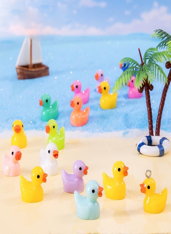 Purple Star 100 Pack Mini Ducks Tiny Ducks Little Ducks Resin Duck Small Plastic Duck Mini Resin Animals Figures Miniature Figurines Fairy Garden Toy Dollhouse Accessories Micro Statues Easter Gifts Black - Image 3