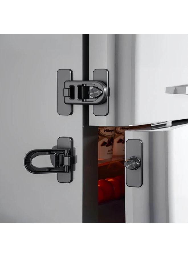 4 White Easy Install Refrigerator Freezer Door Locks No Tools Drilling Required - Image 4