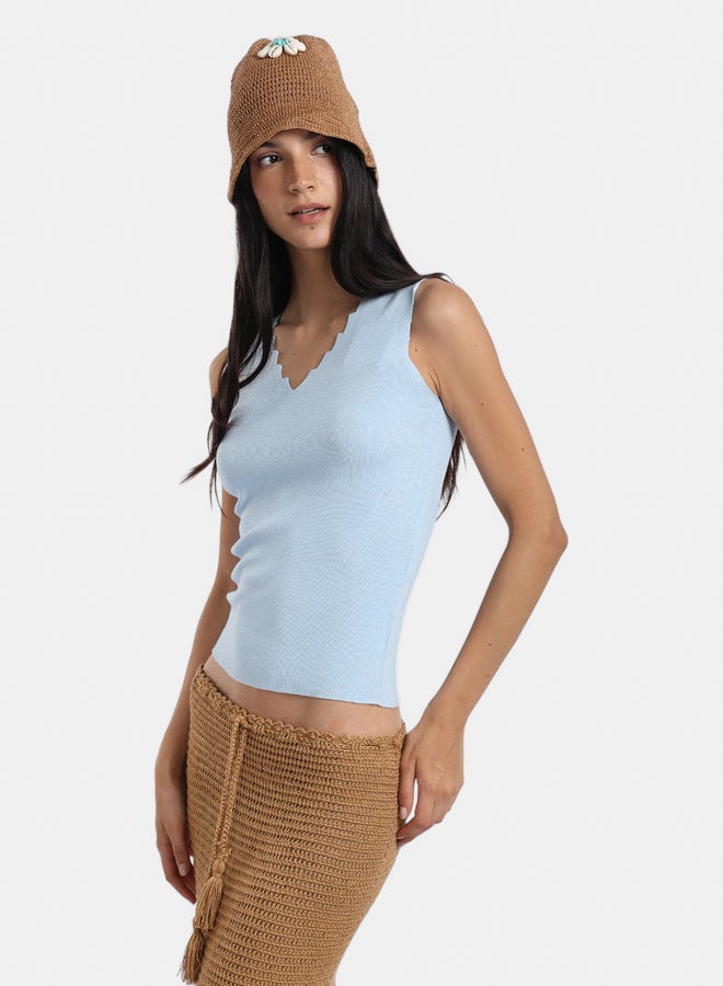 Carina Seamless Zigzag V-Neck Top - Image 2