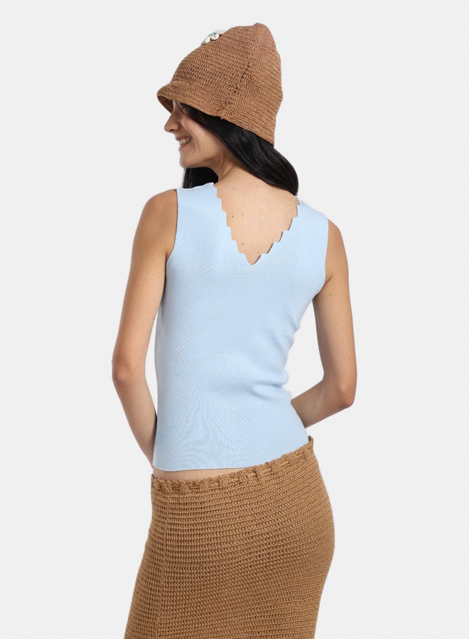 Carina Seamless Zigzag V-Neck Top - Image 3
