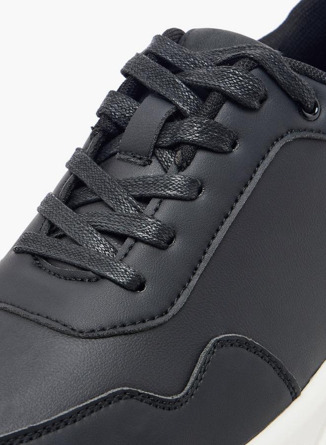 LBL by Shoexpress Men's Panelled Ankle Sneakers with Lace-Up Closure - Image 4