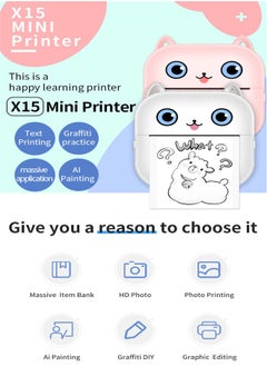 beteno Mini Portable Bluetooth Thermal Label Printer - Compatible with IOS/Android Phones, Suitable for Labels, Receipts, Stickers, Photos, Lists, Sticky Notes - Inkless Printing Technology  - Image 3