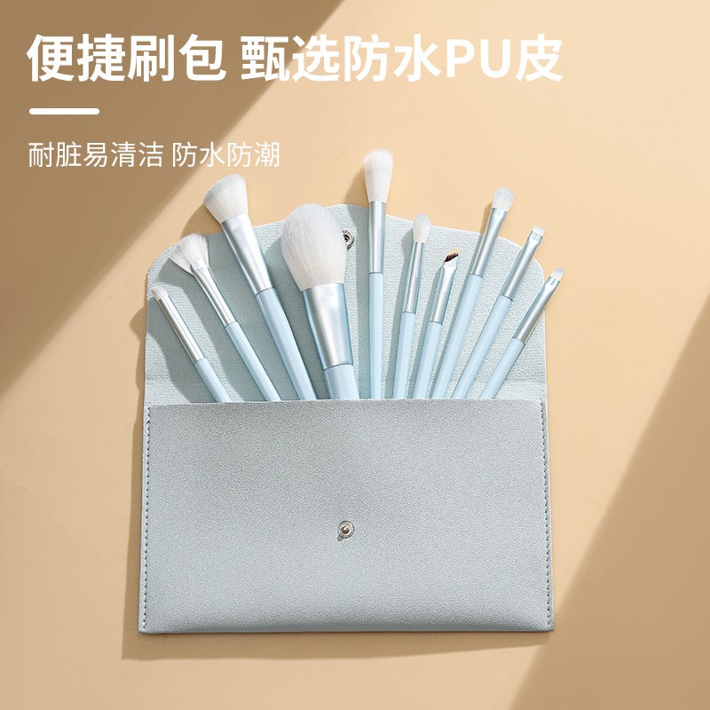 New 10 Three-Color Series Set Brush Portable Makeup Brush Artificial Fiber Loose Paint Eye Shadow Brush Full Set Of Professional Beauty - Image 5