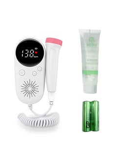 Sharpdo Heart Monitor Fetal Doppler with Clear Ultrasound Gel 60g and Battery * 2  - Image 1