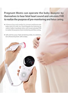 Sharpdo Heart Monitor Fetal Doppler with Clear Ultrasound Gel 60g and Battery * 2  - Image 2
