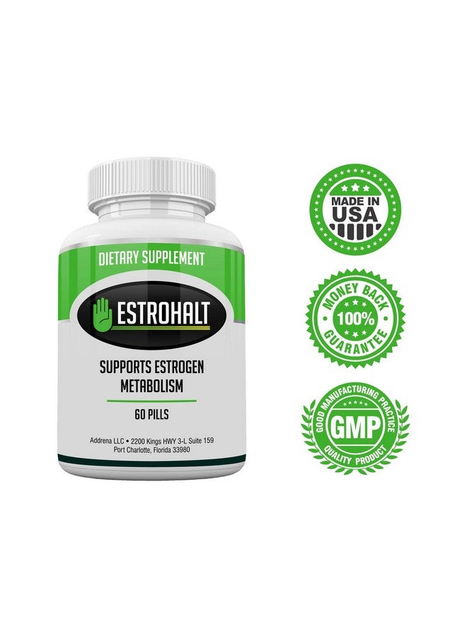 Addrena Estrohalt 2 Pack 120 Pills Best Estrogen Blocker Dim Supplement (Diindolylmethane) And Indole3Carbinol (I3C) For Women & Men ; Natural Aromatase Inhibitor Vitamin To Help Pcos Menopause And Pms - Image 3