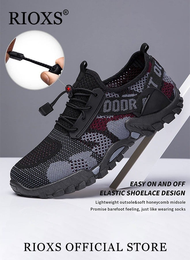 RIOXS Men's Athletic Casual Hiking Shoes Lightweight Outdoor Running Shoes Mesh Breathable Fashion Sneakers  - Image 5