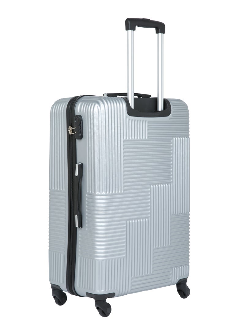 SENATOR Hard Case Travel Bag Luggage Trolley for Unisex ABS Lightweight Suitcase with 4 Spinner Wheels KH110 Silver  - Image 4