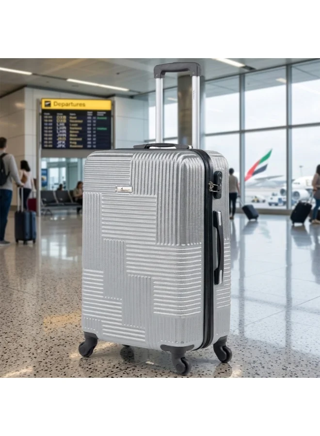 سيناتور حقيبة سفر صلبة بعجلات دوارة من  خفيفة الوزن للجنسين فضي