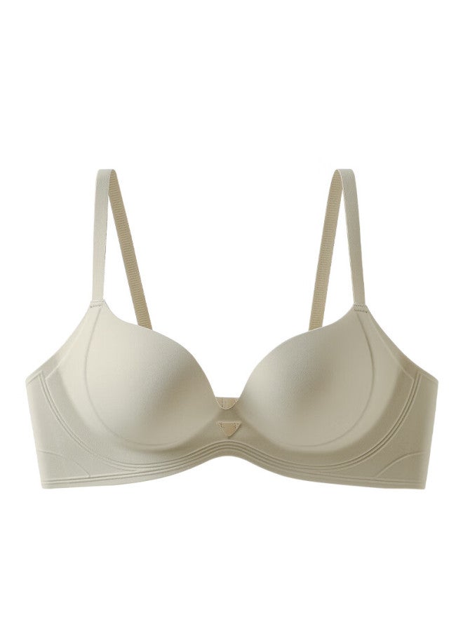 Finseech Fenshiquei Push-up Seamless Bra For Small Chest Grey Green L - Image 1