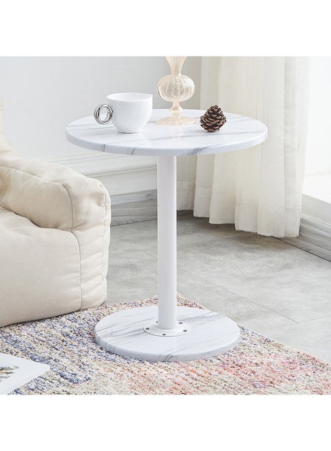 Simple Accent Nordic Style Small Coffee Table Sofa Side Round Table End Table For Home Living Room Study Room Office Bedroom Balcony Patio Nightstand