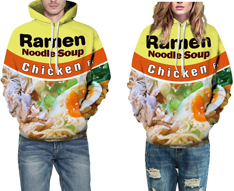 Keasmto 3D Ramen Beef Noodle Soup Hoodies Sweatshirts for Men Women Cotton Cute XX-Large - Image 2