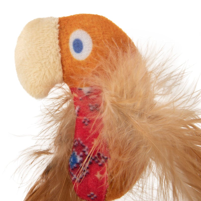 SmartyKat Instincts by SmartyKat 2-Pack HappyNip Love Mates Feather Birds Plush Cat Toys, Contains Catnip & Silvervine - Orange/Green, 2-Pack - Image 5