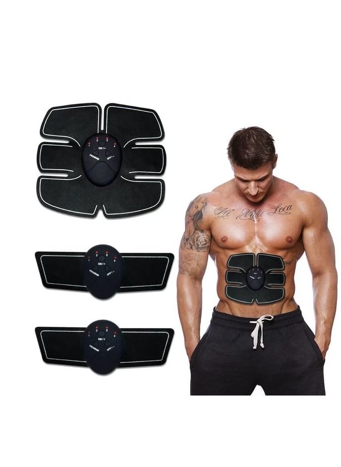 SHABU 3IN1 Smart EMS Wireless Electric Massager Electrotherapy Back Pain Relief ABS Fit Muscle Stimulator Abdominal Muscles Trainer  - Image 1