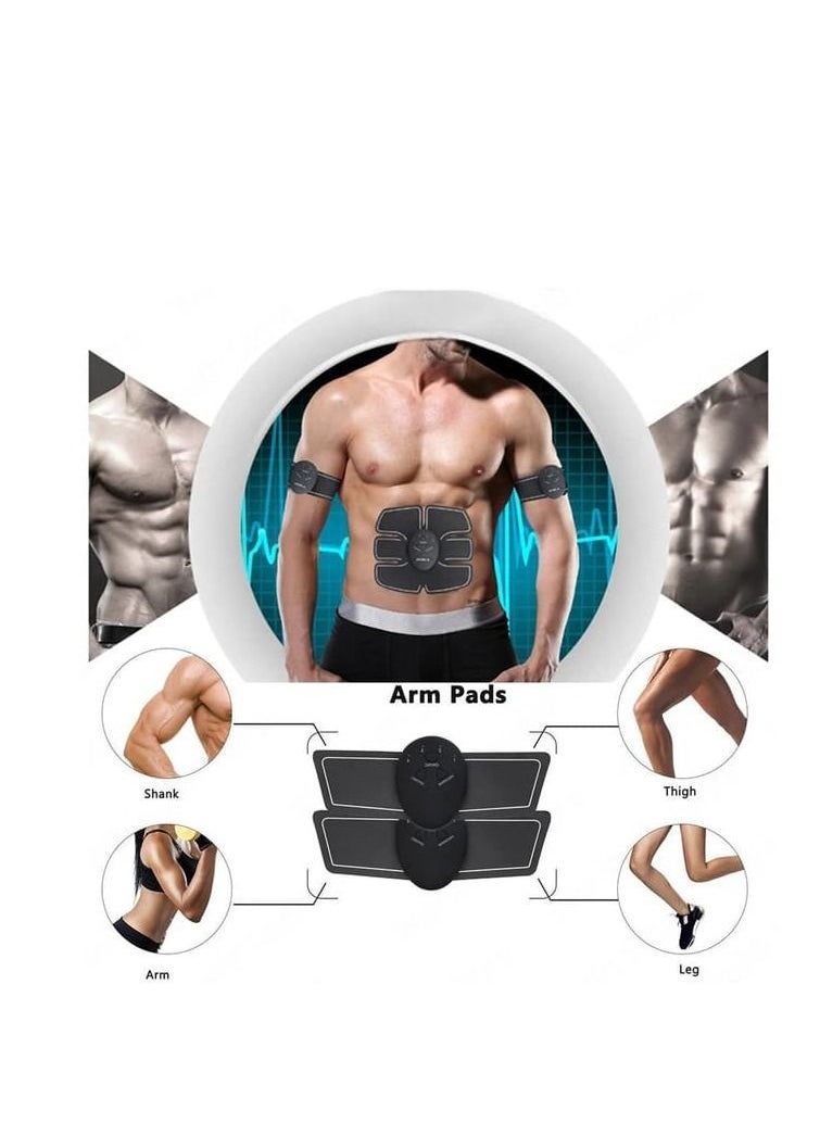SHABU 3IN1 Smart EMS Wireless Electric Massager Electrotherapy Back Pain Relief ABS Fit Muscle Stimulator Abdominal Muscles Trainer  - Image 5