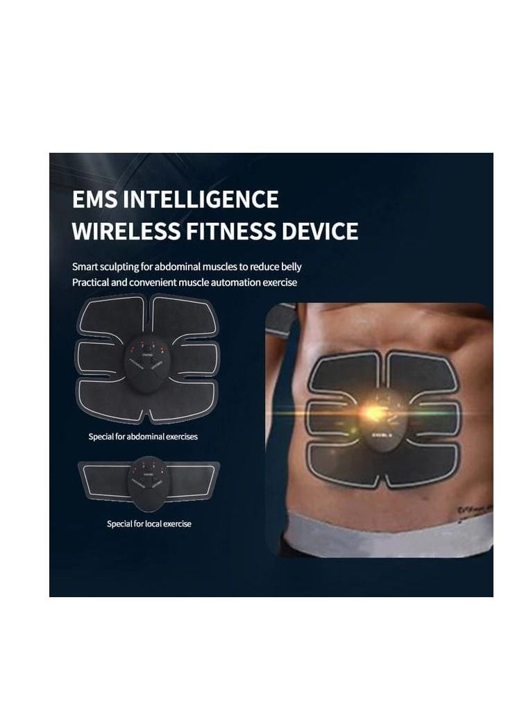 SHABU 3IN1 Smart EMS Wireless Electric Massager Electrotherapy Back Pain Relief ABS Fit Muscle Stimulator Abdominal Muscles Trainer  - Image 3