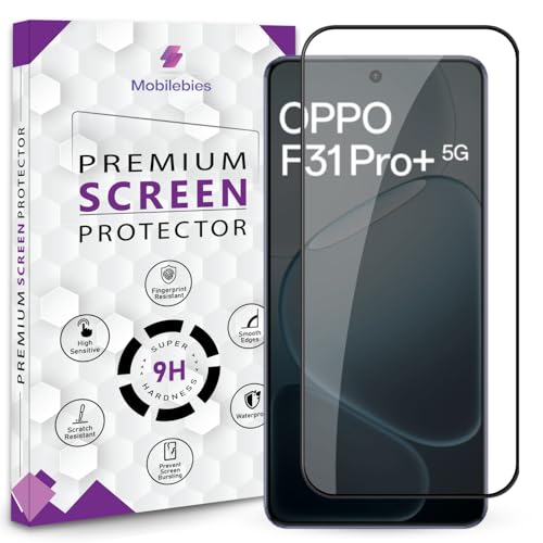 Mobilebies® Premium Tempered Glass Screen Protector Guard For Oppo F31 Pro Plus 5G (6.8 Inch, Pack of 1) | Edge to Edge Coverage With Easy to installation kit - Image 1