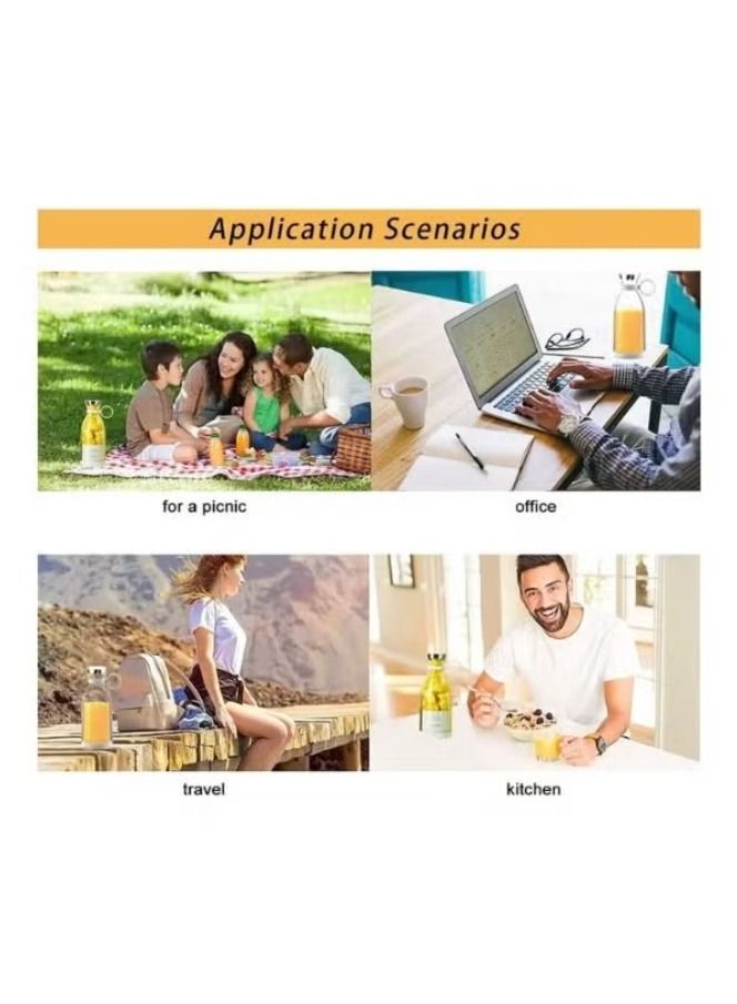 Dreamzon خلاط محمول خلاط شخصي خلاط كهربائي محمول زجاجة غلاية للعصائر، خلاط USB محمول قابل لإعادة الشحن للفاكهة الصغيرة، صانع سموذي أبيض - Image 3