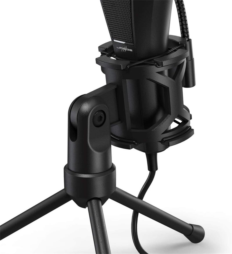 uRage Stream 400 Plus USB Condenser Gaming Microphone with Pop Filter and Tripod Stand - Professional Streaming Podcast Mic for PC/Mac/PS5 - Metal Construction with Adjustable Stand - Black - Image 3