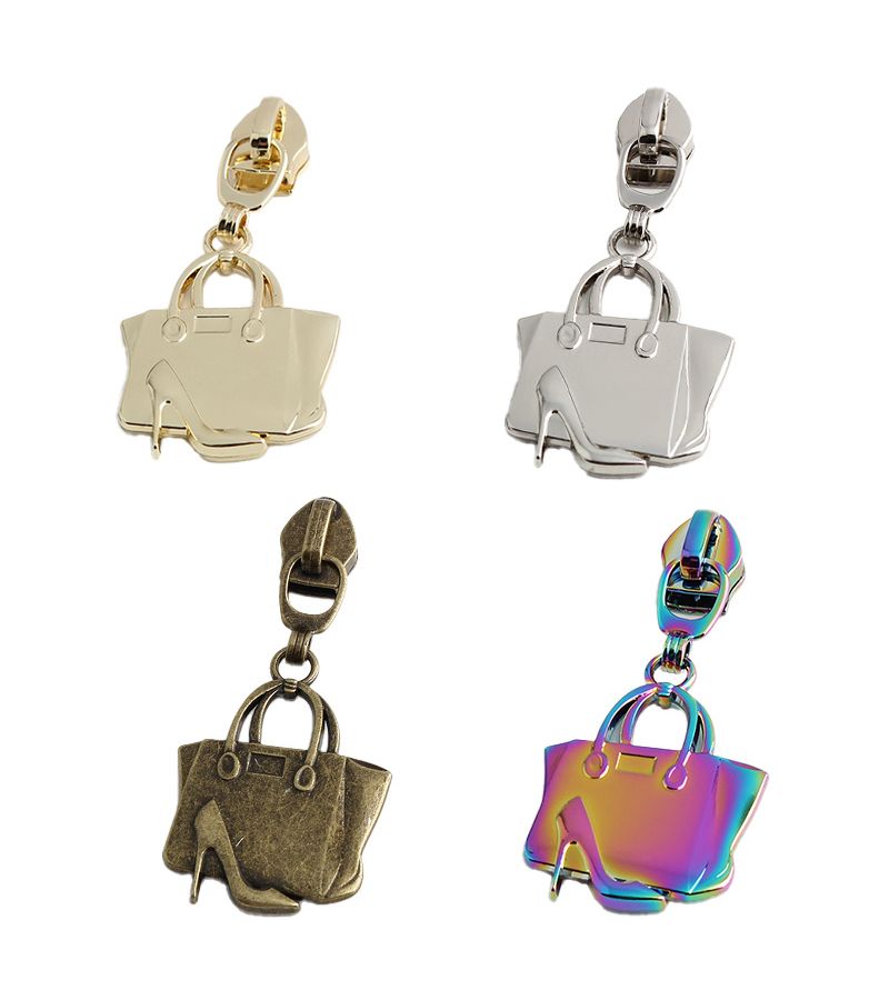 5pcs 44mm 52mm 56mm Light Golden Metal Zipper Slider For Handbag Luggage Boots - Image 2