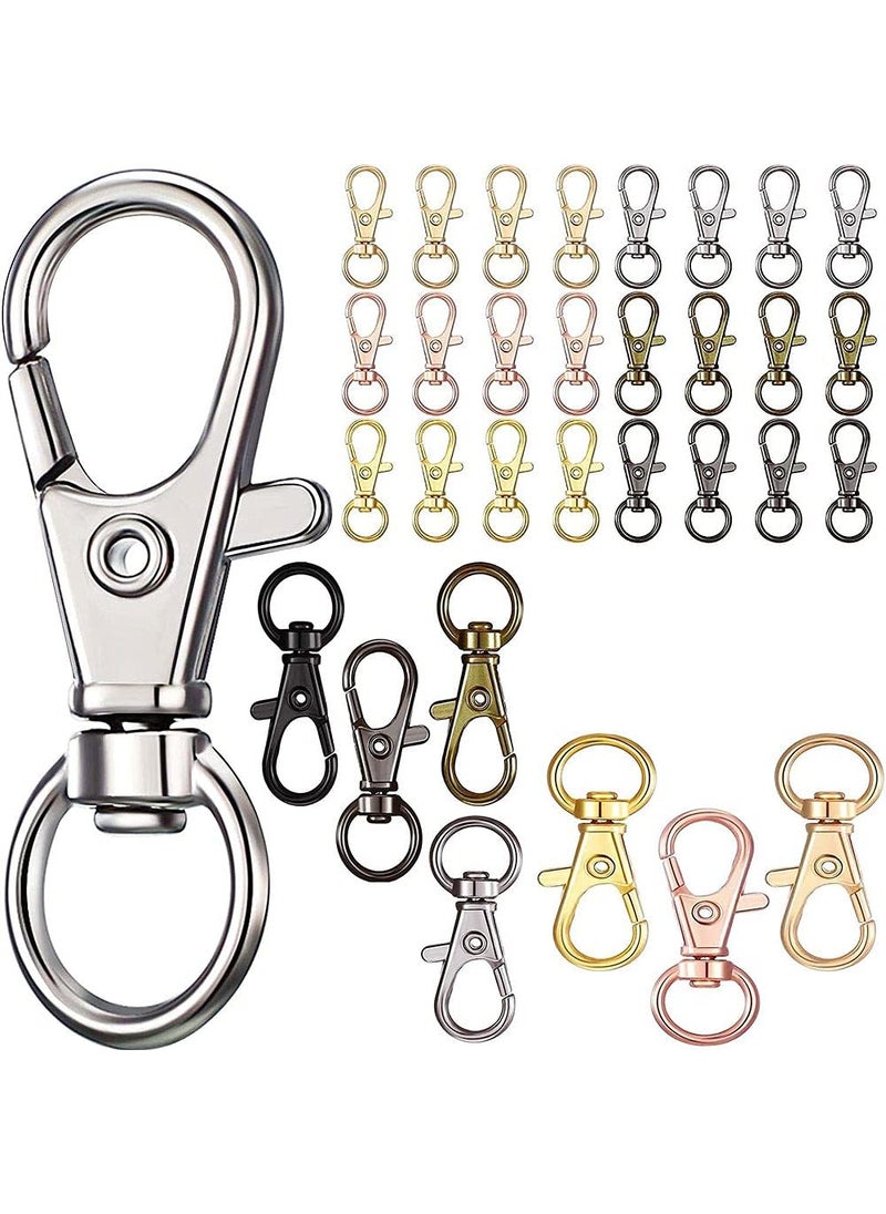 DIY Crafts DIY DIYC12392 Crafts Hardware Round Swivel Snap Hooks and Round Rings 3 Pcs Swivel Snap D Hooks Chrome Silver  - Image 2