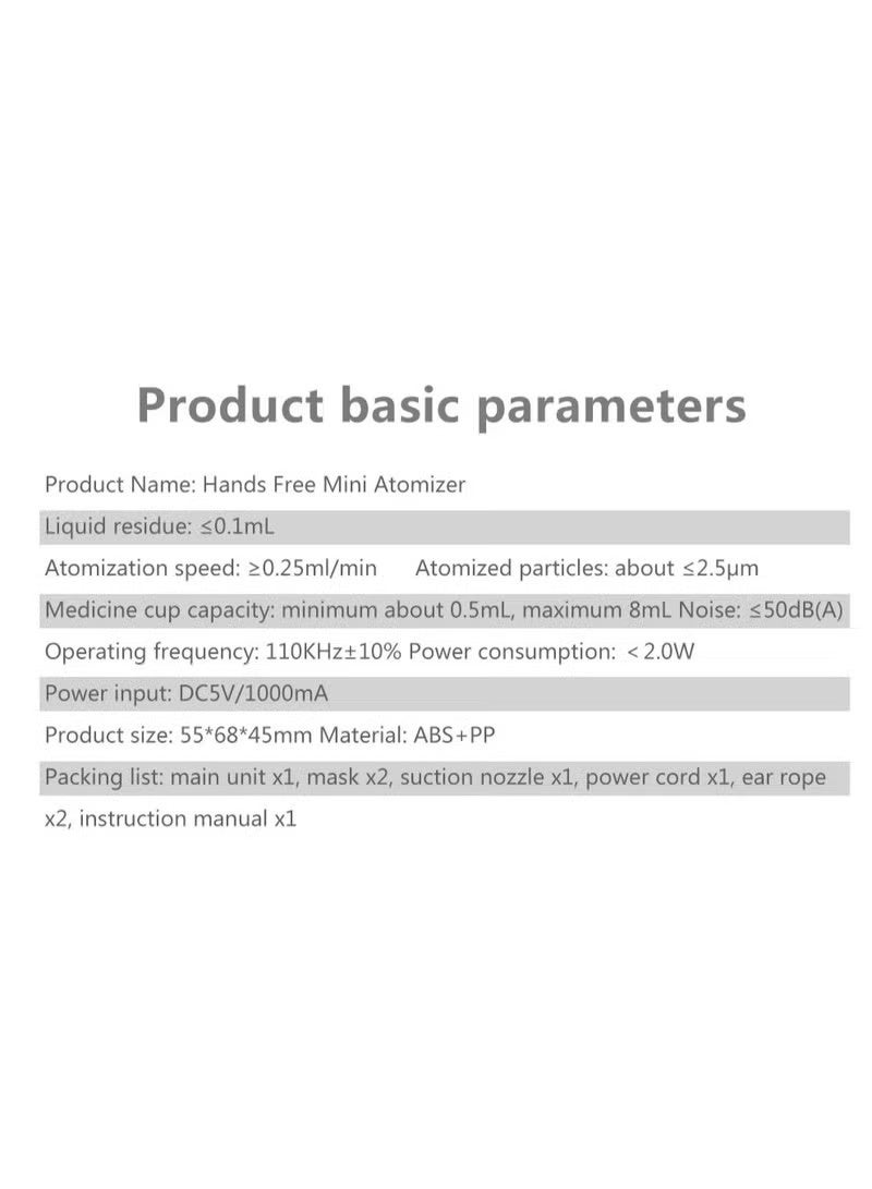 BlueFire Mini Portable Mesh Nebulizer – Silent Hands-Free Ultrasonic Inhaler with 3 Mist Modes | USB Rechargeable Medical Grade Atomizer for Baby, Kids & Adults | Compact Travel Nebulizer for Asthma, Cough, Cold & Respiratory Relief - Image 5