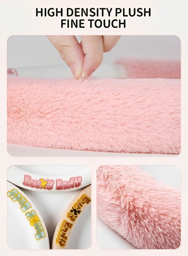 Fluffy Steering Wheel Cover,Universal 38cm Elastic Plush Soft Covers for Women,Anti-Slip Protector,Cute Cover,Car Accessories - Image 3