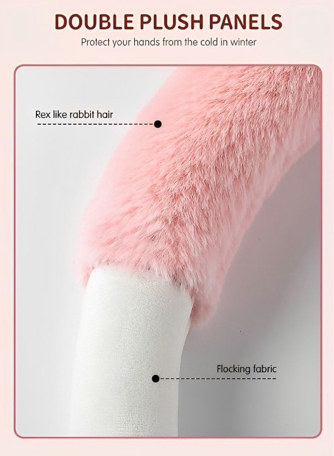 Fluffy Steering Wheel Cover,Universal 38cm Elastic Plush Soft Covers for Women,Anti-Slip Protector,Cute Cover,Car Accessories - Image 4