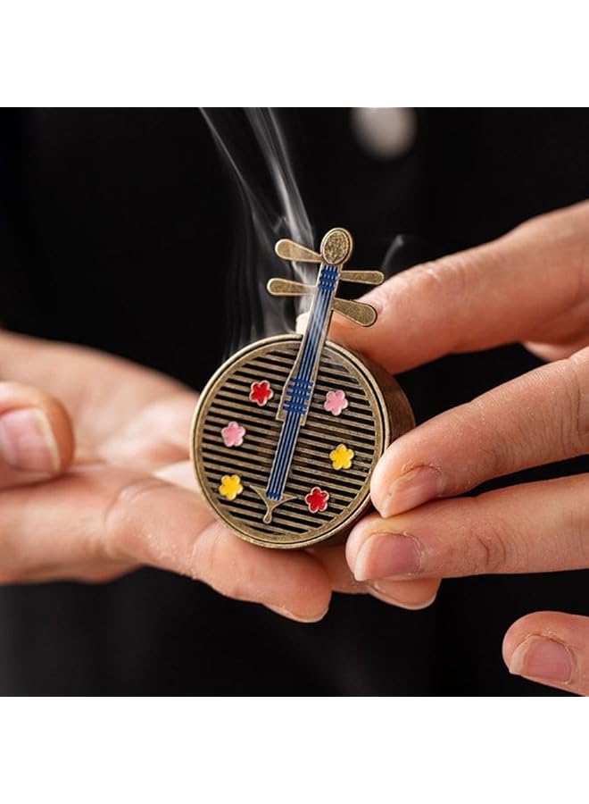 erorex Ancient Style Pipa Incense Burner Creative Metal Sandalwood Burner Middle Eastern Style Indoor Table Ornament - Image 3