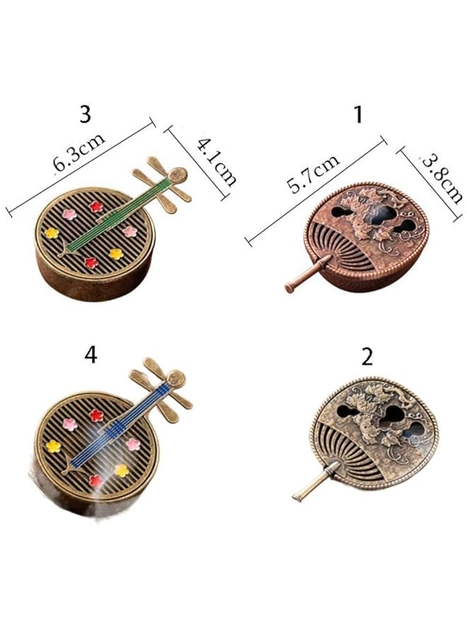 erorex Ancient Style Pipa Incense Burner Creative Metal Sandalwood Burner Middle Eastern Style Indoor Table Ornament - Image 4