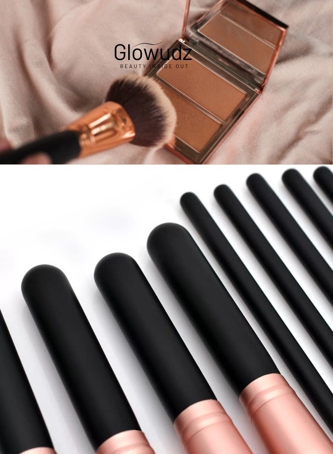 Glowudz 14 Pcs Rose Gold Soft Face Makeup Brush Foundation Eye Shadow Concealer Blush Brush Set  - Image 5