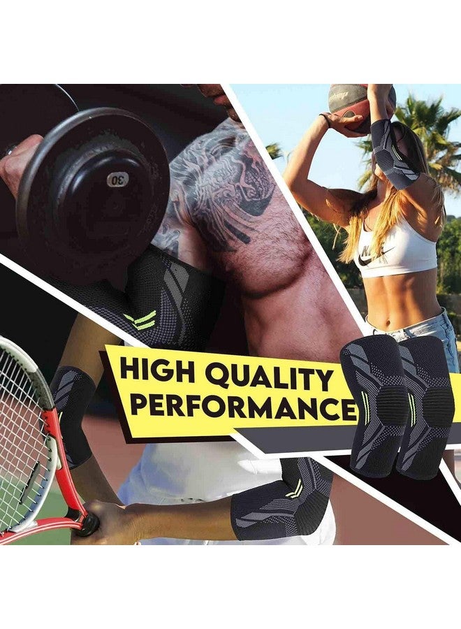 serveuttam Nylon Elbow Support For Gym (1 Pair) - Elbow Brace For Men Women Workout | Elbow Compression Sleeves For Tendonitis Pain Relief, Tennis, Volleyball, Cricket - Elbow Pain (Robotic, XL) - Image 2