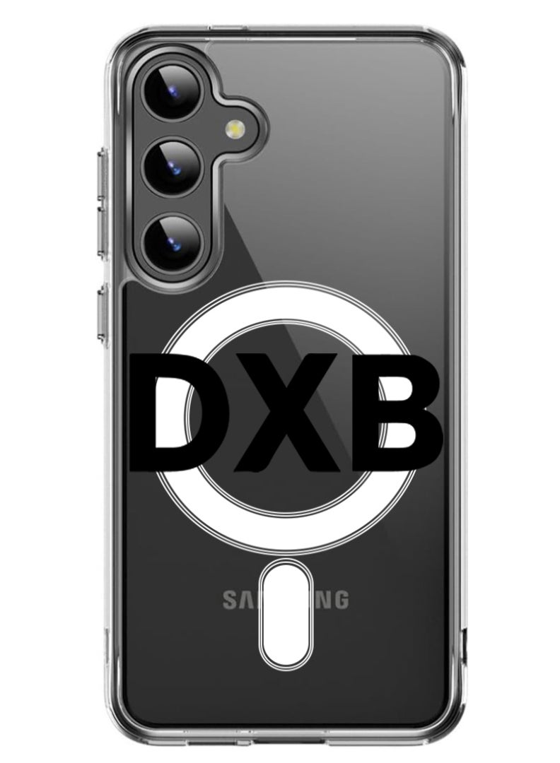 Theodor Magnetic Case for Samsung Galaxy S24 Plus 6.7-inch Compatible with MagSafe Wireless Charging, Shockproof Phone Bumper Cover DXB Black - Image 1