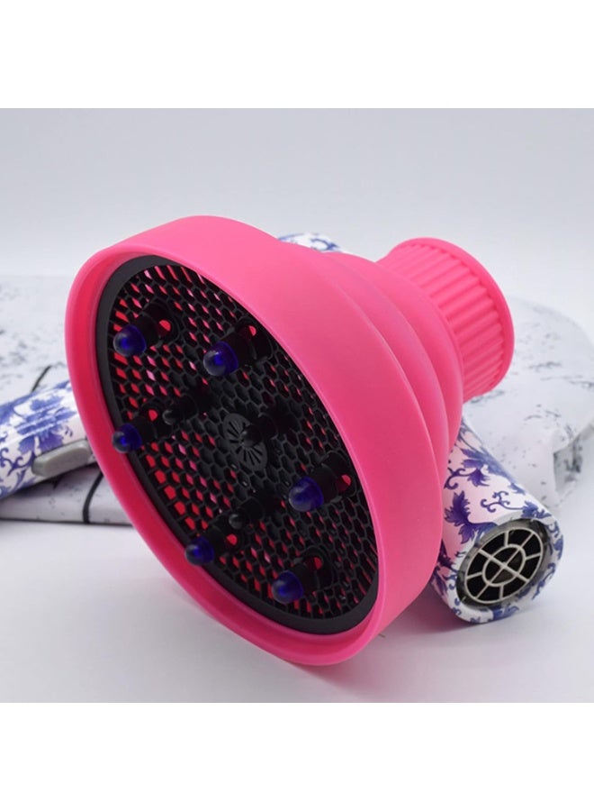 Hair Diffuser, Silicone Folding Hair dryer Diffuser, Attachment Universal Fit Hair Dryer for Curly or Wavy Styling Volume, Quick Dry No Frizz, Adjustable Diameter (Pink) - Image 5