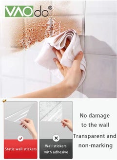 VAOdo Clear Oil Proof Wall Stickers Wallpaper Kitchen Backsplash Wall Protector Transparent Waterproof Heat Resistant Self-Adhesive Sticker for Kitchen Dining Room Wood Countertop 400*60CM  - Image 4