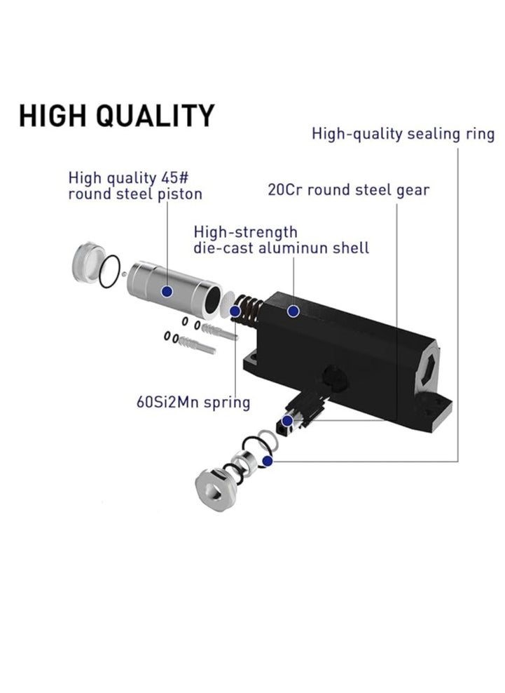 Zara Automatic Door Closer, Hydraulic Door Closers with Easy Installation, Black Concealed Door Closer, Heavy Duty Auto Closer with Aluminum Alloy Material Suitable for Door Weight 80-90 KG  - Image 5