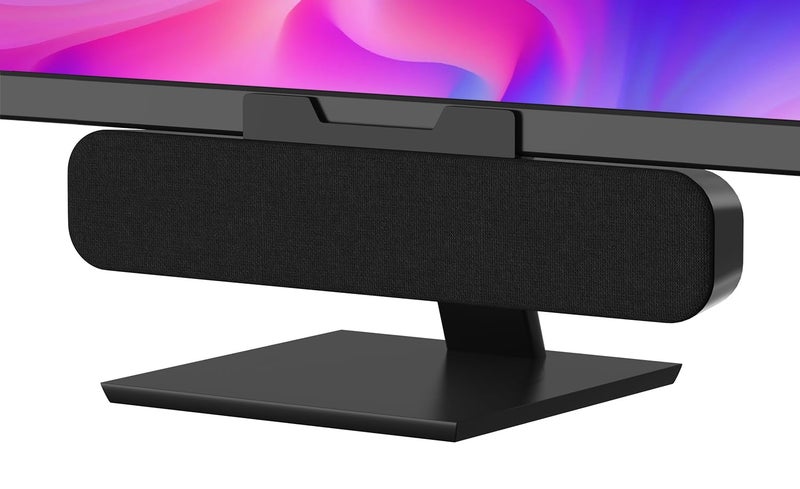 Desktop computer speakers, notebook monitor speakers, PC powerful sound speakers, volume control easy clip monitor (including USB-C to USB adapter) - Image 1