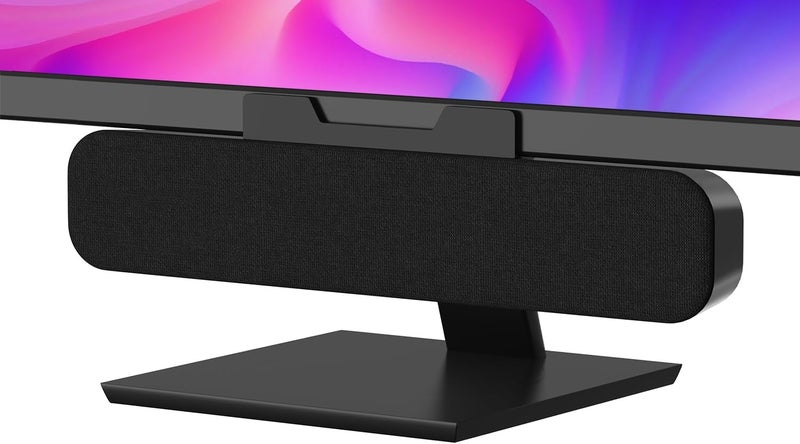 Desktop computer speakers, notebook monitor speakers, PC powerful sound speakers, volume control easy clip monitor (including USB-C to USB adapter) - Image 2