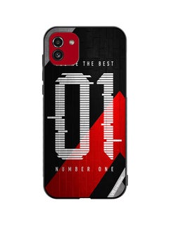 Protective Case Cover For Samsung Galaxy A03 Number One Design Multicolour
