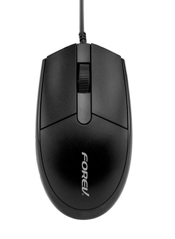 Optical Wired Mouse for Office and home , pc / laptop , use comfortable design for the hand , Anti-Slip and Portable ,  Fast and High Precision – Black - Image 1