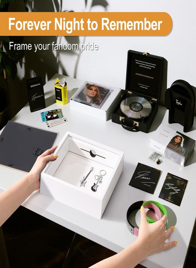 HOUSE DAY 8x8 Travel Shadow Box with Slot, Top Loading Adventure Archive Boxes for Memories, Life in A Box Travel Frame for Photos, Collectibles, Sports Card, Wine Corks, White - Image 3