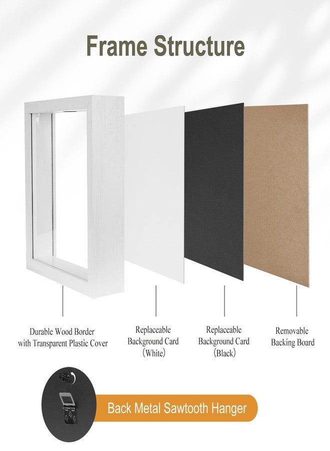 HOUSE DAY 8x8 Travel Shadow Box with Slot, Top Loading Adventure Archive Boxes for Memories, Life in A Box Travel Frame for Photos, Collectibles, Sports Card, Wine Corks, White - Image 5