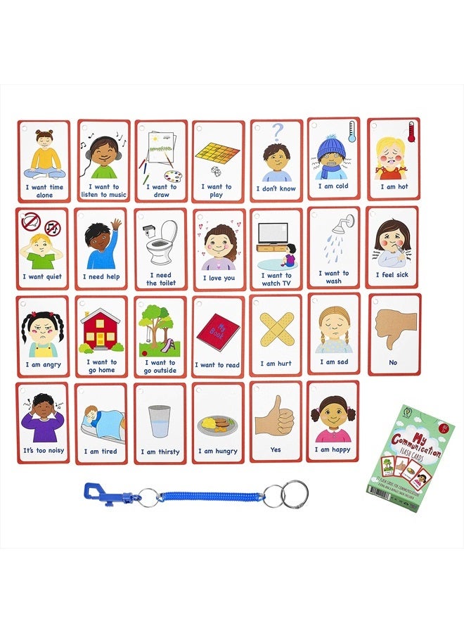 Amonev Special Needs My Communication Cards for Special Ed, Speech Delay Non Verbal Children and Adults with Autism 27 Flash Cards for Visual aid or cue Cards  - Image 2