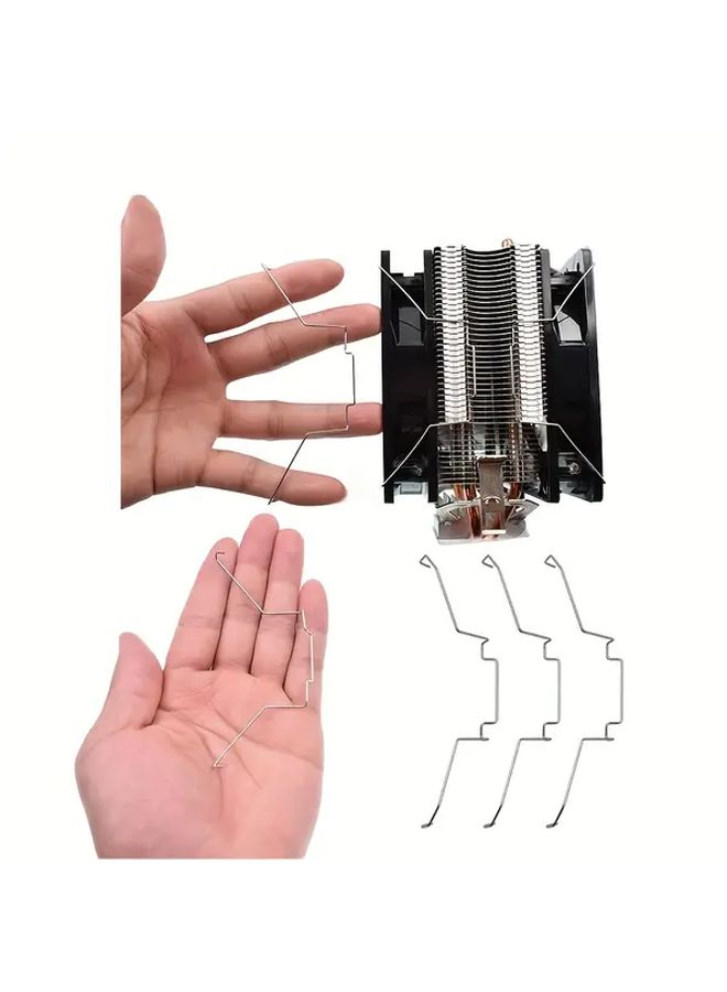 2pcs Stainless Steel CPU Heatsink Fan Clips 4.72 Inch Wire Buckle Hook Type - Image 5