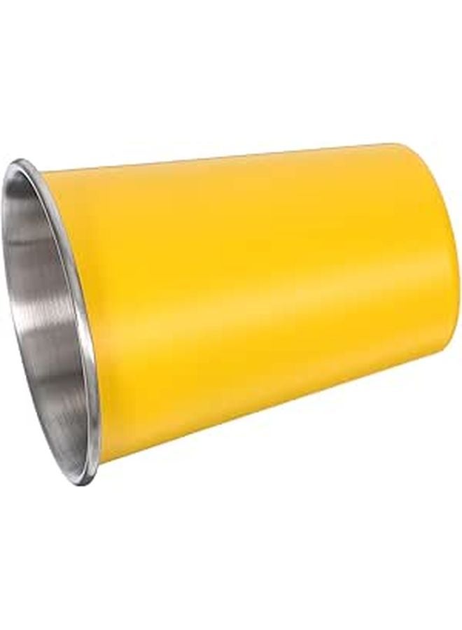 Stainless Steel Single Layer Travel Mug Lightweight Camping Hiking Water Tumbler Yellow - Image 1
