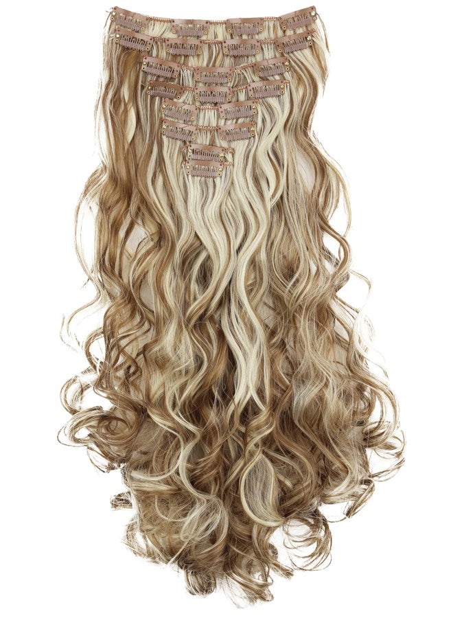 CAISHA XXL 18" 8 Pieces Set Clip In Extensions Hair Extension Hairpiece Voluminous Wavy Dark Blonde Mix CES14a-1 - Image 1